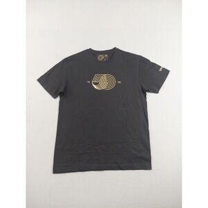 DAddario Men T Shirt L Black Graphic 100% Cotton Short Sleeve Crew Neck Cozy